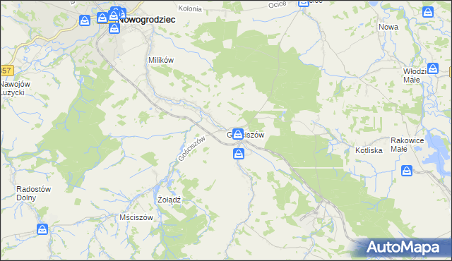 mapa Gościszów, Gościszów na mapie Targeo