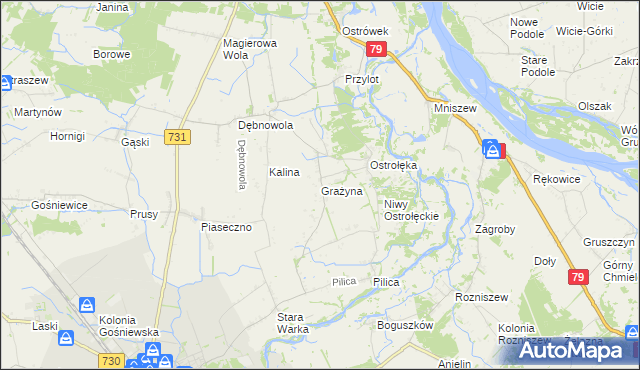 mapa Grażyna, Grażyna na mapie Targeo