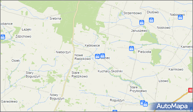 mapa Grodziec gmina Czerwińsk nad Wisłą, Grodziec gmina Czerwińsk nad Wisłą na mapie Targeo