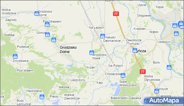 mapa Grodzisko Nowe, Grodzisko Nowe na mapie Targeo