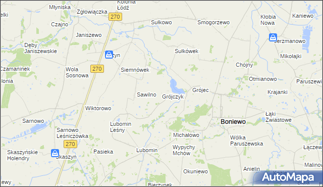 mapa Grójczyk, Grójczyk na mapie Targeo