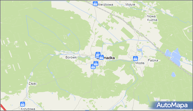 mapa Gromadka, Gromadka na mapie Targeo