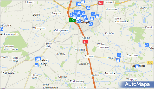 mapa Grudzkowola, Grudzkowola na mapie Targeo