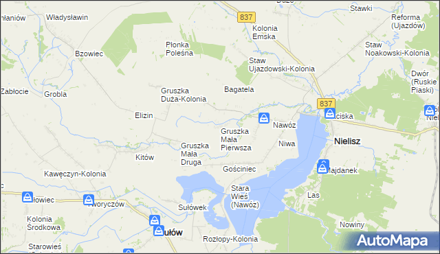 mapa Gruszka Mała Pierwsza, Gruszka Mała Pierwsza na mapie Targeo