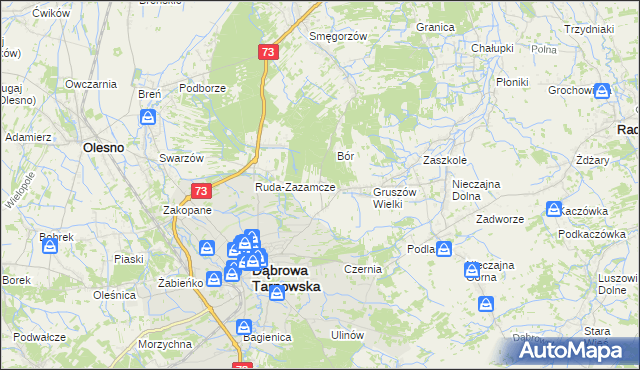 mapa Gruszów Mały, Gruszów Mały na mapie Targeo