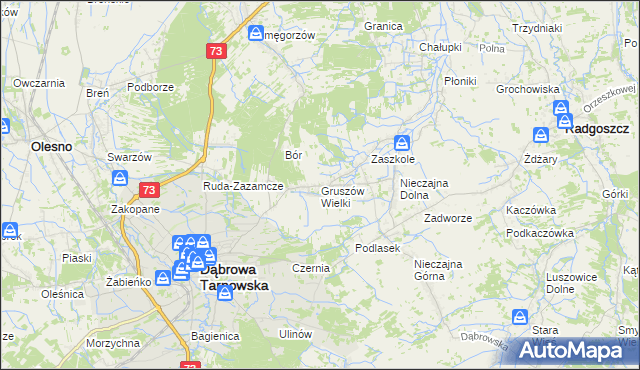 mapa Gruszów Wielki, Gruszów Wielki na mapie Targeo