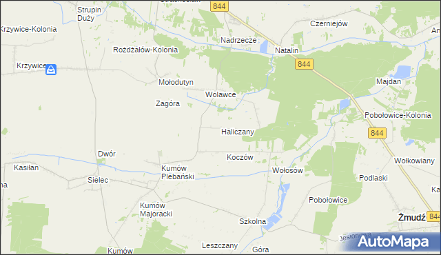 mapa Haliczany, Haliczany na mapie Targeo