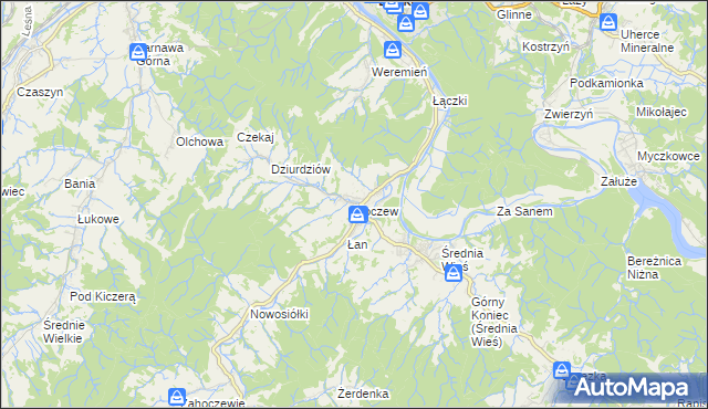 mapa Hoczew, Hoczew na mapie Targeo