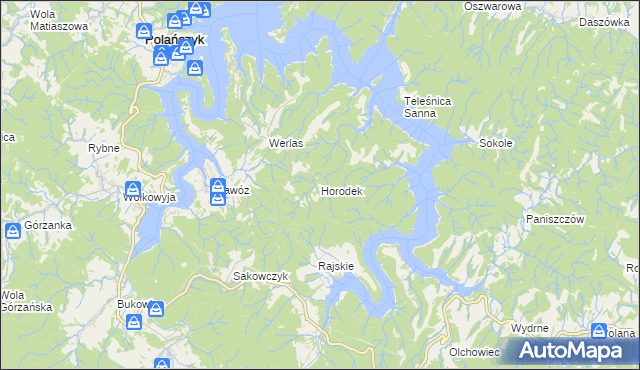 mapa Horodek, Horodek na mapie Targeo