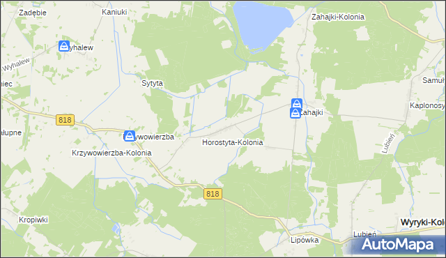 mapa Horostyta, Horostyta na mapie Targeo