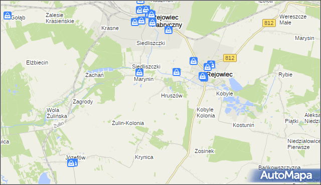 mapa Hruszów, Hruszów na mapie Targeo