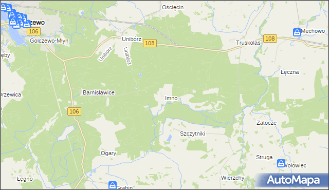 mapa Imno gmina Golczewo, Imno gmina Golczewo na mapie Targeo