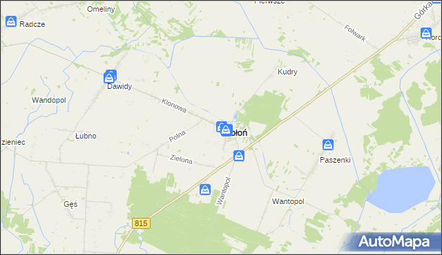 mapa Jabłoń powiat parczewski, Jabłoń powiat parczewski na mapie Targeo
