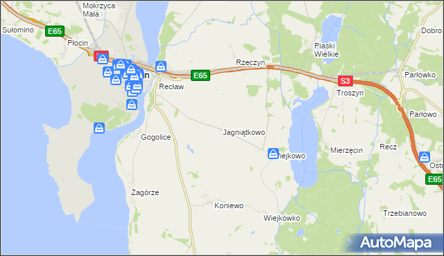 mapa Jagniątkowo, Jagniątkowo na mapie Targeo