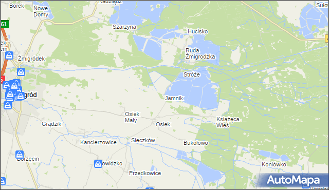 mapa Jamnik, Jamnik na mapie Targeo