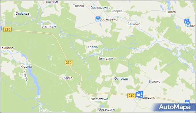 mapa Jamrzyno, Jamrzyno na mapie Targeo