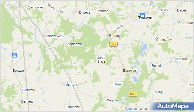 mapa Janki Stare, Janki Stare na mapie Targeo