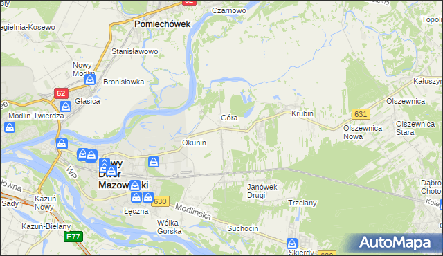 mapa Janówek Pierwszy, Janówek Pierwszy na mapie Targeo