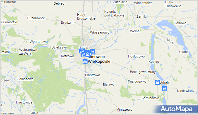 mapa Janowiec-Wieś, Janowiec-Wieś na mapie Targeo