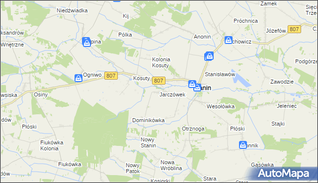 mapa Jarczówek, Jarczówek na mapie Targeo