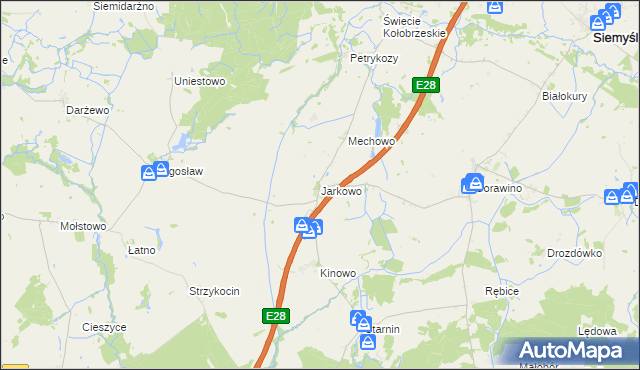 mapa Jarkowo, Jarkowo na mapie Targeo