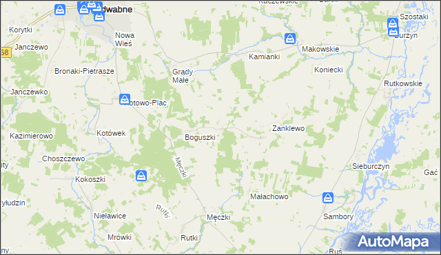 mapa Jarnuty gmina Wizna, Jarnuty gmina Wizna na mapie Targeo