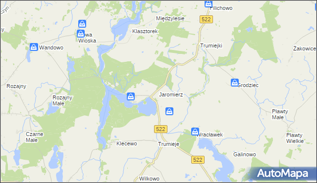 mapa Jaromierz gmina Gardeja, Jaromierz gmina Gardeja na mapie Targeo