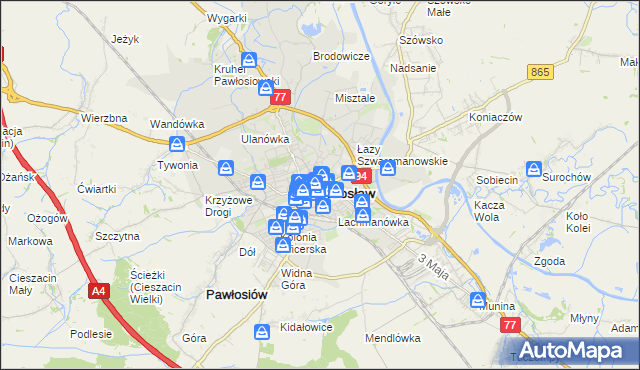 mapa Jarosławia, Jarosław na mapie Targeo