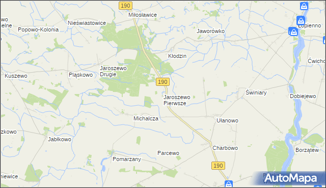 mapa Jaroszewo Pierwsze, Jaroszewo Pierwsze na mapie Targeo