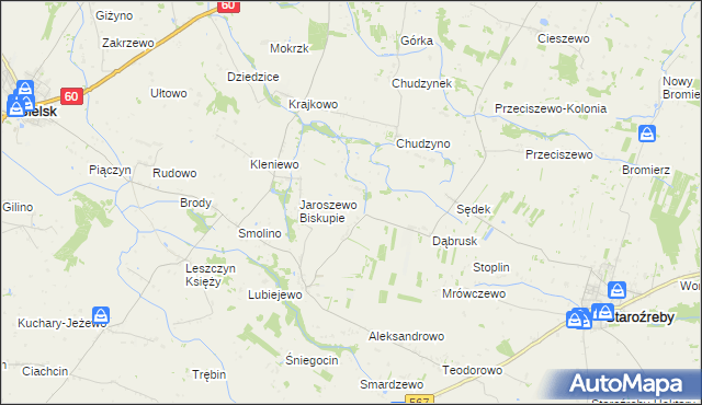 mapa Jaroszewo-Wieś, Jaroszewo-Wieś na mapie Targeo