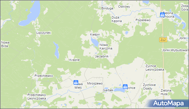 mapa Jarzębnik, Jarzębnik na mapie Targeo