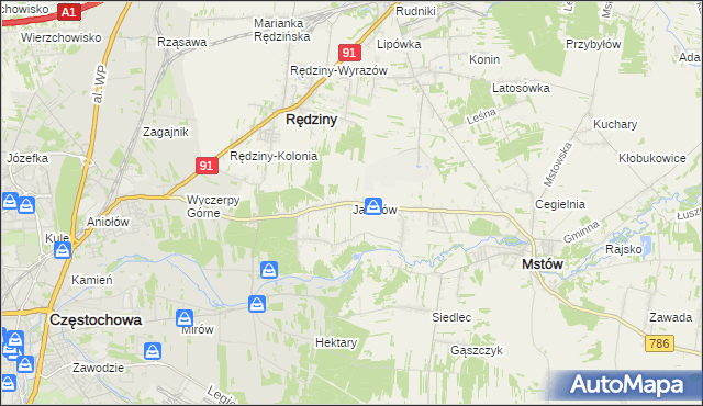 mapa Jaskrów, Jaskrów na mapie Targeo