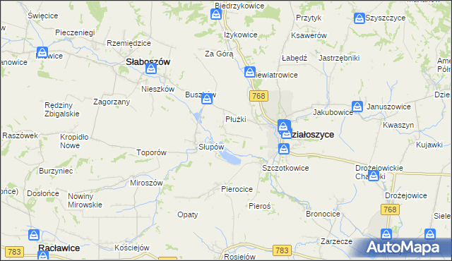 mapa Jazdowice, Jazdowice na mapie Targeo