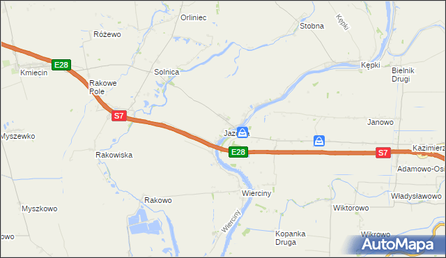 mapa Jazowa gmina Nowy Dwór Gdański, Jazowa gmina Nowy Dwór Gdański na mapie Targeo