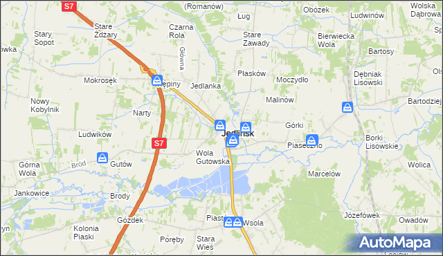 mapa Jedlińsk, Jedlińsk na mapie Targeo