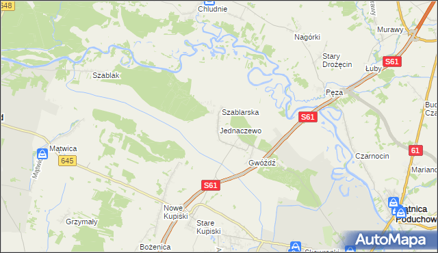 mapa Jednaczewo, Jednaczewo na mapie Targeo