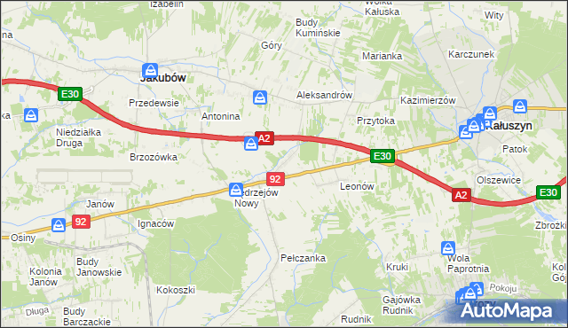 mapa Jędrzejów Stary, Jędrzejów Stary na mapie Targeo