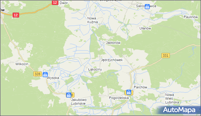 mapa Jędrzychówek, Jędrzychówek na mapie Targeo