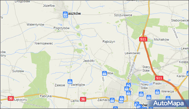 mapa Jelitów gmina Raszków, Jelitów gmina Raszków na mapie Targeo