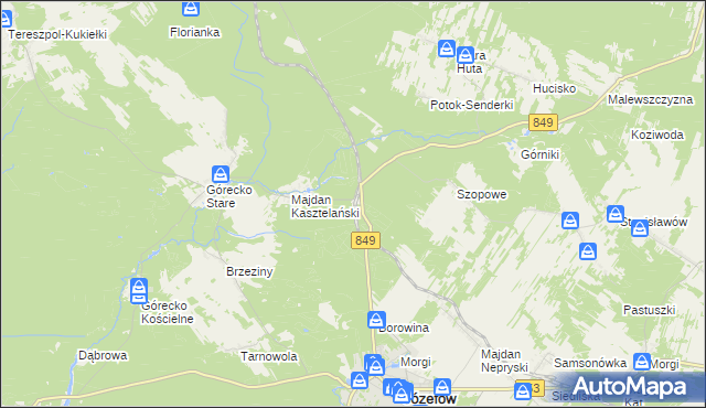 mapa Józefów Roztoczański, Józefów Roztoczański na mapie Targeo