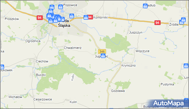 mapa Jugowiec, Jugowiec na mapie Targeo