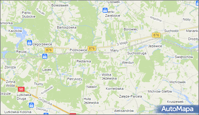 mapa Julianów gmina Tarczyn, Julianów gmina Tarczyn na mapie Targeo