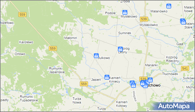 mapa Julkowo, Julkowo na mapie Targeo