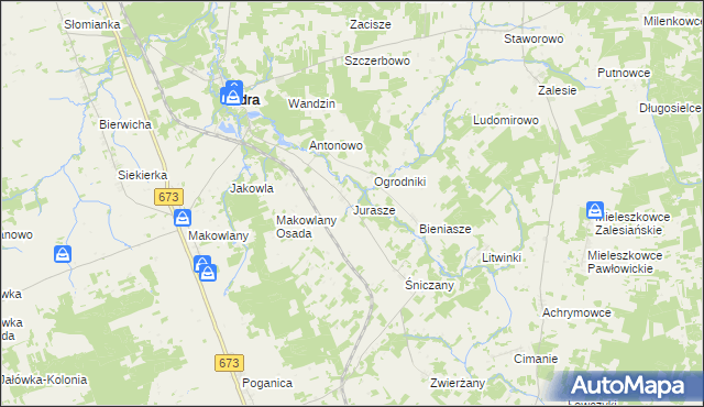 mapa Jurasze, Jurasze na mapie Targeo