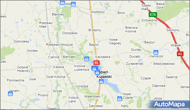 mapa Kaczawka, Kaczawka na mapie Targeo