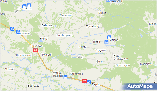 mapa Kalaty, Kalaty na mapie Targeo