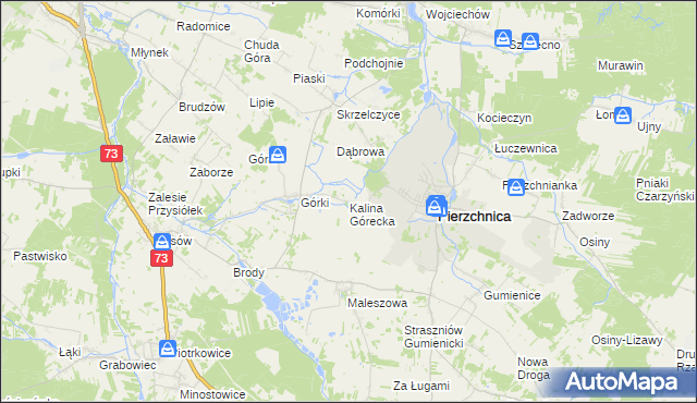 mapa Kalina Górecka, Kalina Górecka na mapie Targeo