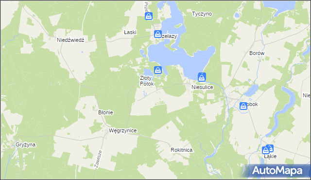 mapa Kalinowo gmina Skąpe, Kalinowo gmina Skąpe na mapie Targeo