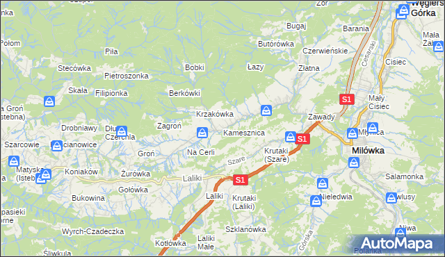 mapa Kamesznica, Kamesznica na mapie Targeo