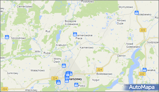 mapa Kamierowo, Kamierowo na mapie Targeo